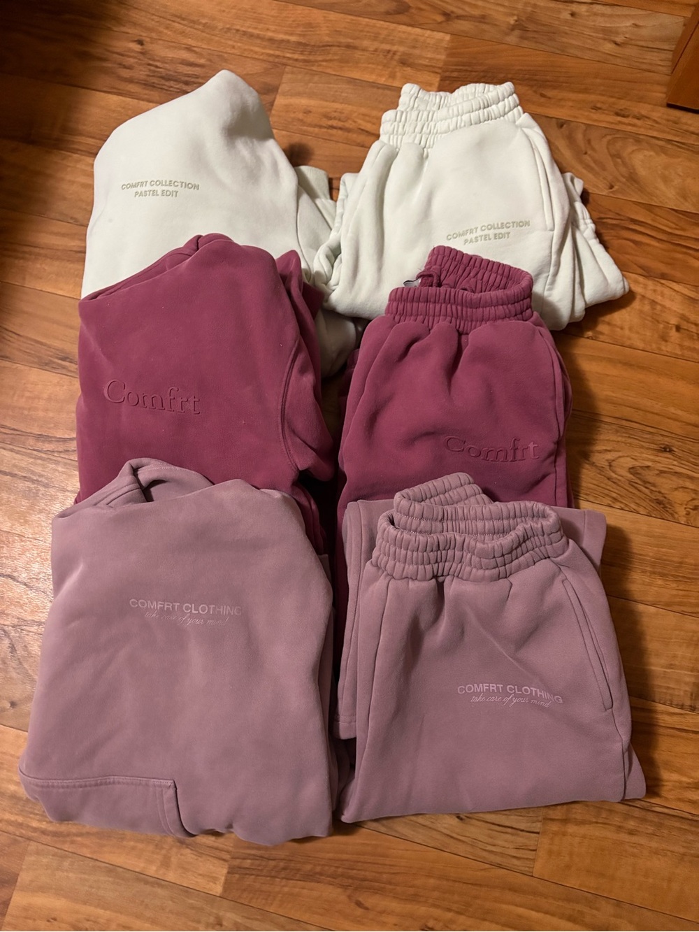Comfrt Youth Matching Jogger Sets — Berry, Orchid & Mint